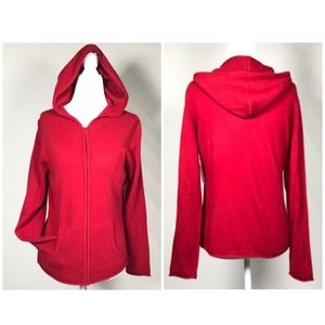 LORD & TAYLOR cashmere hooded sweater 🔴 M